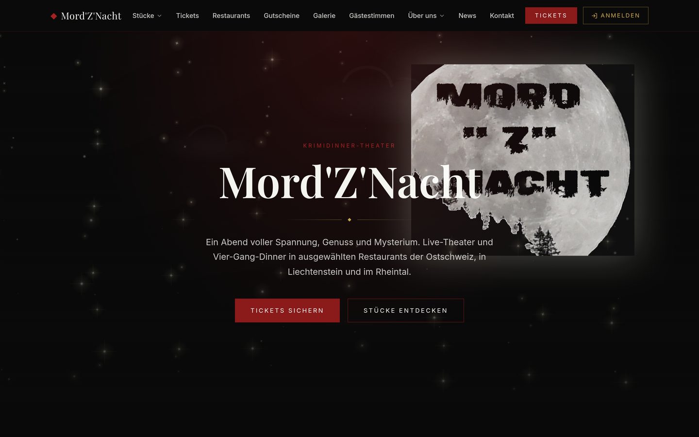 Mord'Z'Nacht Krimidinner-Website